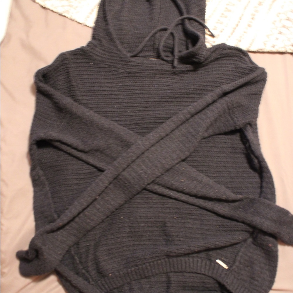 Hooded Crochet Sweater - Picture 2 of 3